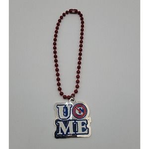 John Cena U Can't See Me Pendant Blue Letter‎ Red Beads 2011 WWE Authentic